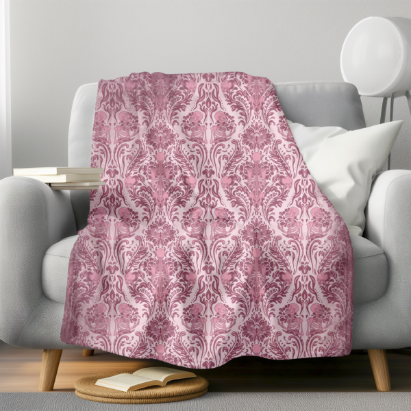 Pink Nameless Bones Double Sided Fleecy Blanket - Image 2