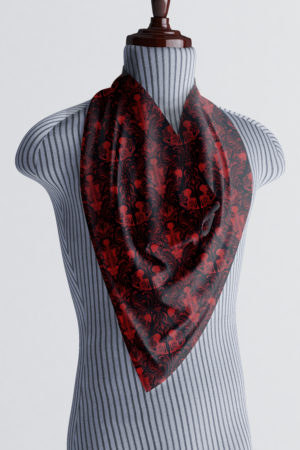 Red Nameless Bones Scarf